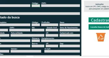 Planilha Cadastro de Pessoas com busca - 2026