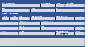Planilha Cadastro de Pessoas com busca - 2026