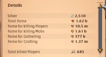 Conta Albion Oline 1,6 B Fama - ZVZ, Pvp E Pve - End Game