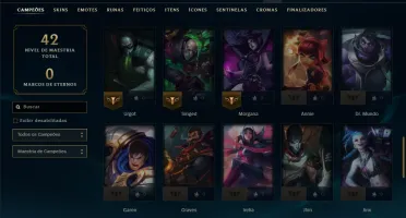 Unranked com 60 Champs e 22 Skins
