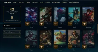 Unranked com 60 Champs e 22 Skins