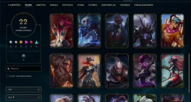 Unranked com 60 Champs e 22 Skins