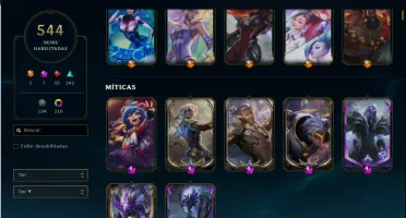 Conta Mestre Split 1 544 Skins League Of Legends