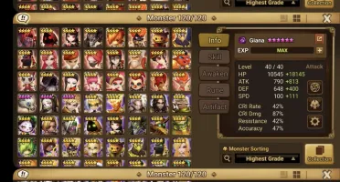 Summoners War Global com Giana Seara Leah Laika Oliver Trito