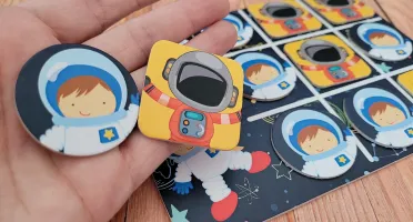 Jogo da Velha Astronauta Cartonado 19 x 14 cm