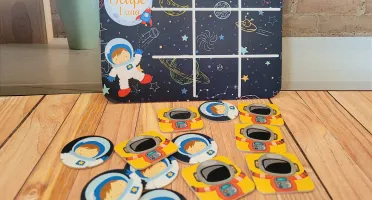 Jogo da Velha Astronauta Cartonado 19 x 14 cm