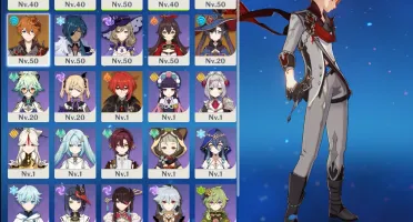 Childe, Raiden, Yelan Mona e Diluc + 2armas 5* Ar42