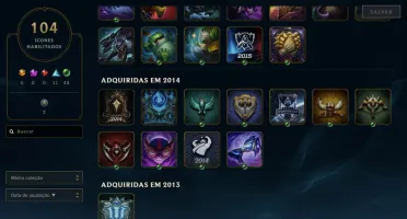Conta League of Legends Full Acesso - 119 Champs e 52 Skins