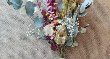 Mini Buque Flores Secas para vaso de 15cm
