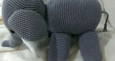 Amigurumi Elefante Cinzento