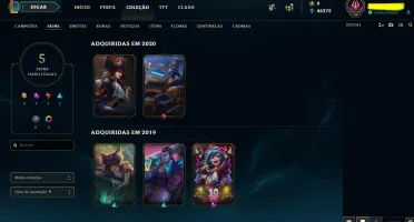 ACC LOL 30 (UNRANKED), SKINS BOAS, CHAMPS E 46K DE EA