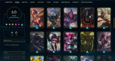 Esmeralda 1 com TODOS os Champs e 60 Skins ( TOP / ADC )
