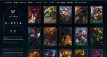 Esmeralda 1 com TODOS os Champs e 60 Skins ( TOP / ADC )