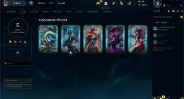 CONTA SMURF PLATINA 2 - 53% WIN - 6570 ESSENCIAS - 33 CHAMP