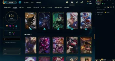 CONTA LOL COM VÁRIAS SKINS, PRATA 2 E VALORANT PLATINA 3