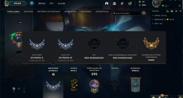 CONTA LOL COM VÁRIAS SKINS, PRATA 2 E VALORANT PLATINA 3