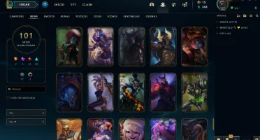 CONTA LOL COM VÁRIAS SKINS, PRATA 2 E VALORANT PLATINA 3
