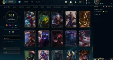 CONTA LOL COM VÁRIAS SKINS, PRATA 2 E VALORANT PLATINA 3