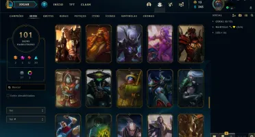 CONTA LOL COM VÁRIAS SKINS, PRATA 2 E VALORANT PLATINA 3