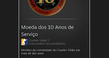 Conta Steam Antiga Medalha 5 e 10 Anos CS PREÇO IMPERDÍVEL!!