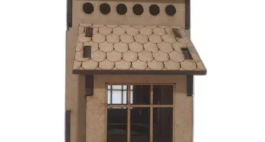 Mini Casinha MDF modelo com 02 sacada, diorama 14x15