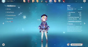 Conta Genshin Impact AR50/5 personagens 5 star/Benção da lua