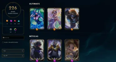 Conta do league of legends (com 226 skins)