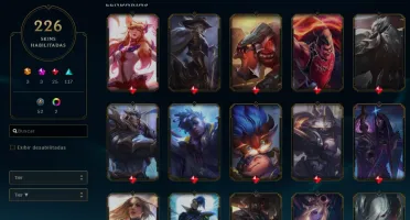 Conta do league of legends (com 226 skins)