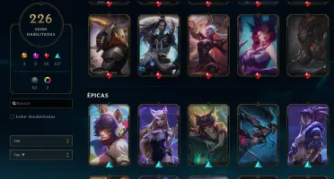 Conta do league of legends (com 226 skins)