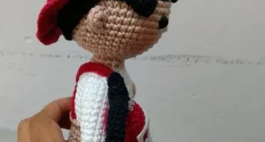 Amigurumi Chocalho Bombeiro