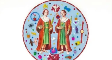 Quadro de Madeira Cosme e Damião