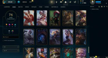 Conta LOL LVL 77 | 116 Campeões| 76 Skins |UNRANKED| 2014