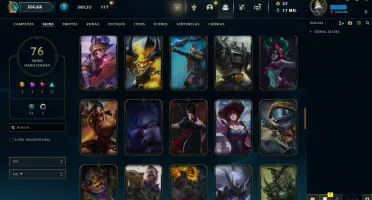 Conta LOL LVL 77 | 116 Campeões| 76 Skins |UNRANKED| 2014