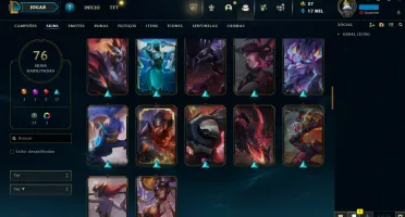 Conta LOL LVL 77 | 116 Campeões| 76 Skins |UNRANKED| 2014