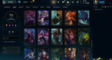 Conta LOL LVL 77 | 116 Campeões| 76 Skins |UNRANKED| 2014