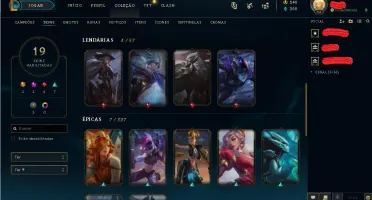CONTA NV 84 COM 19 SKINS 46 CAMPEÕES