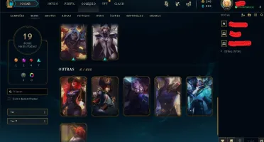 CONTA NV 84 COM 19 SKINS 46 CAMPEÕES