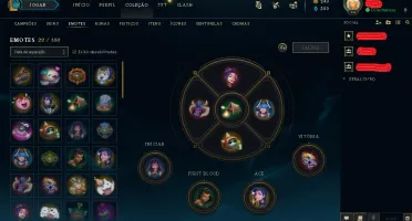 CONTA NV 84 COM 19 SKINS 46 CAMPEÕES