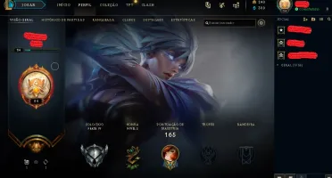 CONTA NV 84 COM 19 SKINS 46 CAMPEÕES