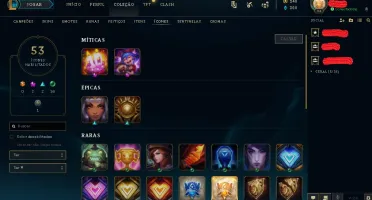CONTA NV 84 COM 19 SKINS 46 CAMPEÕES