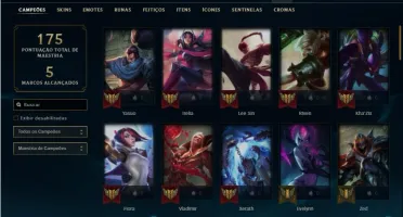 Conta prata 4 com 70 Champs e 33 Skin + RYZE TRIUNFANTE RARA