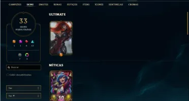 Conta prata 4 com 70 Champs e 33 Skin + RYZE TRIUNFANTE RARA