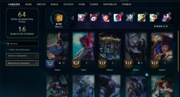Ferro 2 com 20 Champs e 1 Fragmento de skin