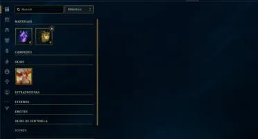 Ferro 2 com 20 Champs e 1 Fragmento de skin