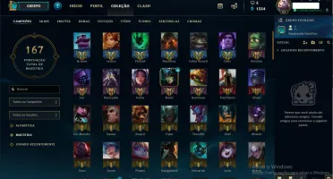 CONTA LOL - PLATINA 1 - SKINS VITORIOSAS DESDE A SEASON 3