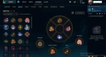 CONTA LOL - PLATINA 1 - SKINS VITORIOSAS DESDE A SEASON 3