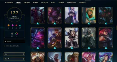 Conta lol ouro 4 137 skins
