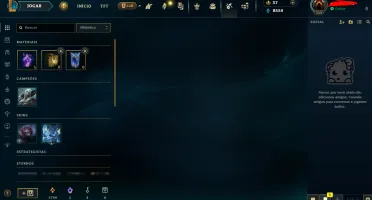 conta league of legends diamante com skins