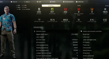 Escape From Tarkov Eod+Unheard+Snowball+ Prestige 4+ 2.4Hrs
