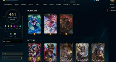 Conta de LoL Negociavel LvL 574 | 461 Skins | Elo Esmeralda